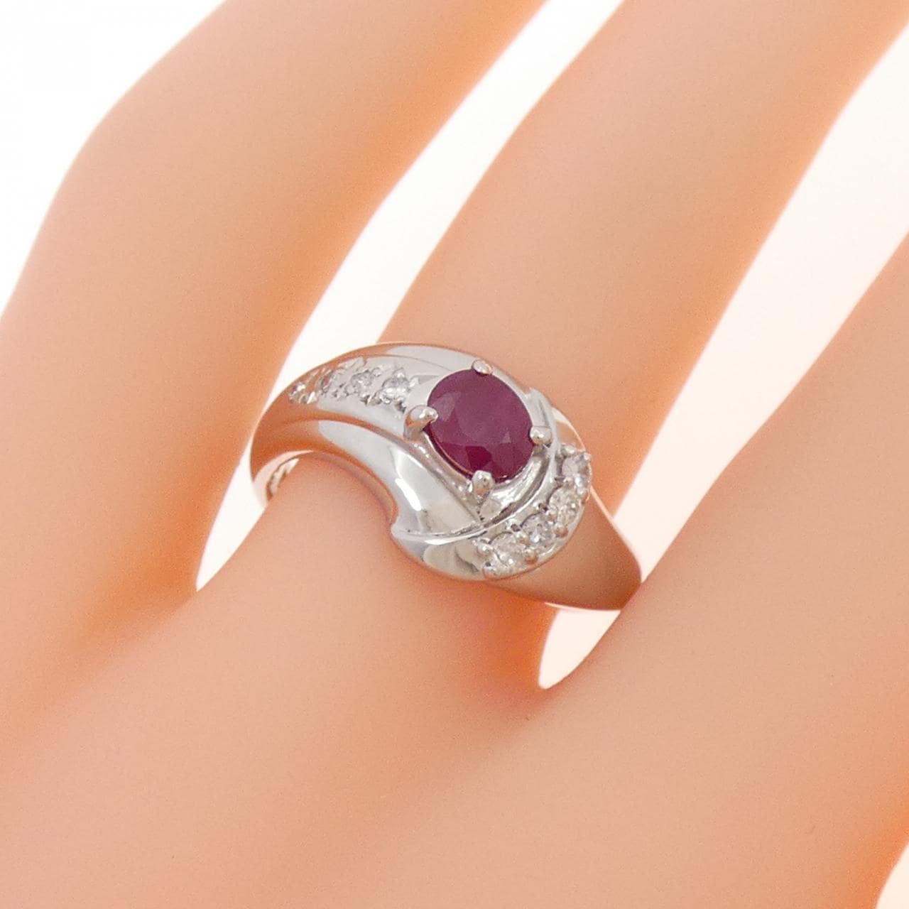 PT850 ルビー リング 0.59CT
