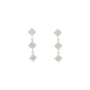 K18WG ダイヤモンド ピアス 0.30CT