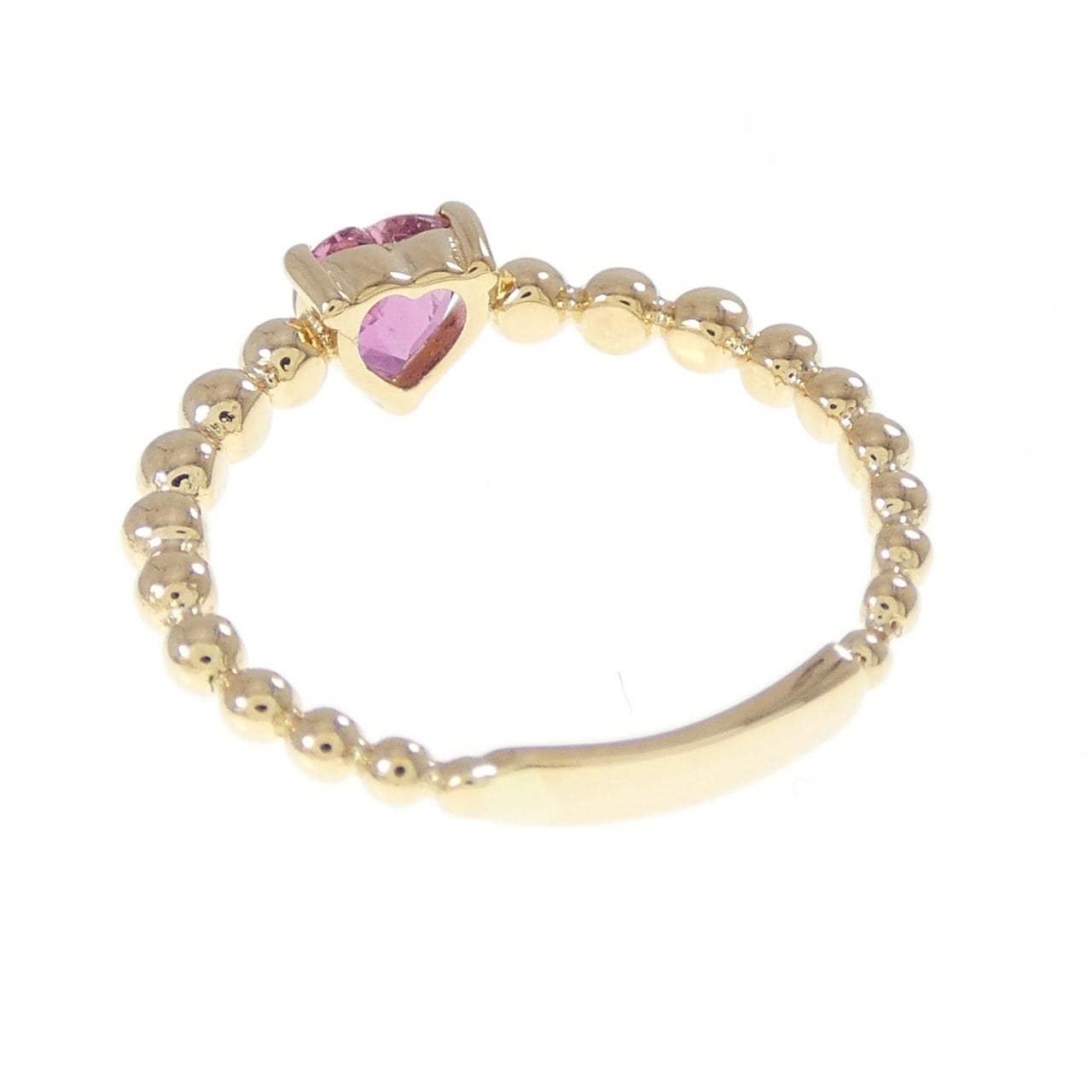 750YG ハート トルマリン リング