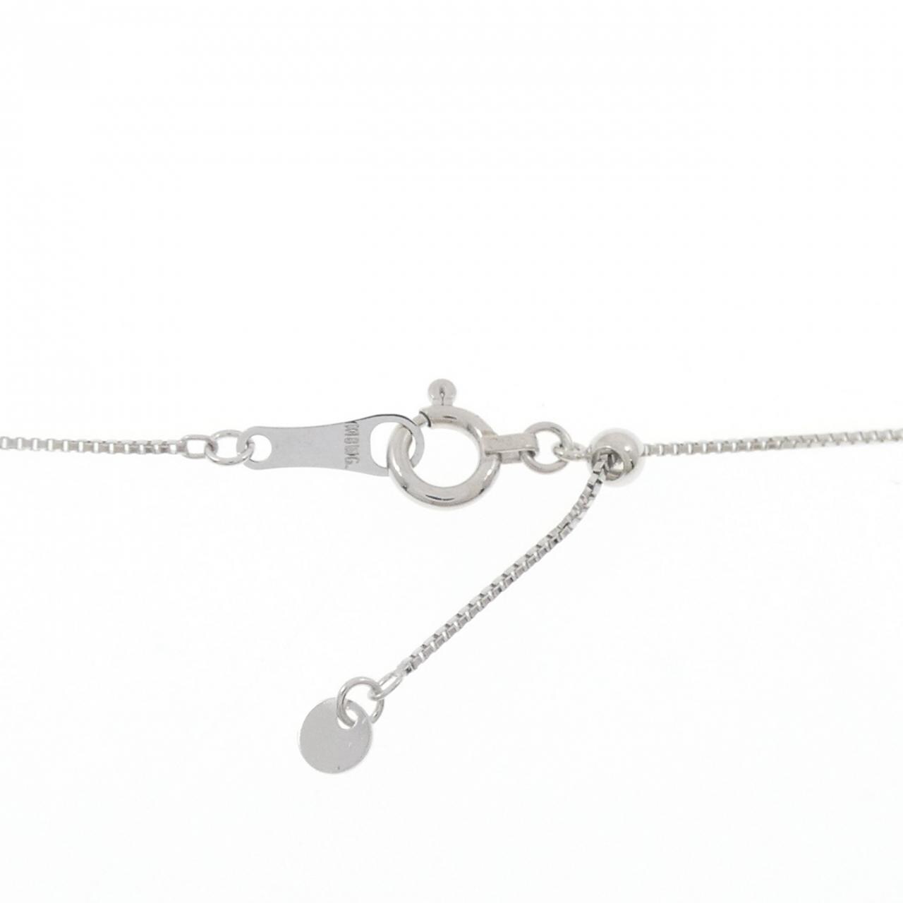K18WG ハート ダイヤモンド ネックレス 0.13CT