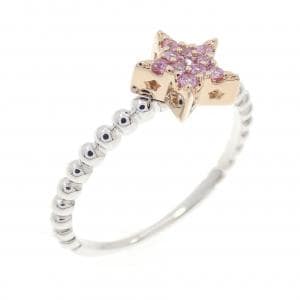 K18WG/K18PG スター サファイヤ リング 0.07CT