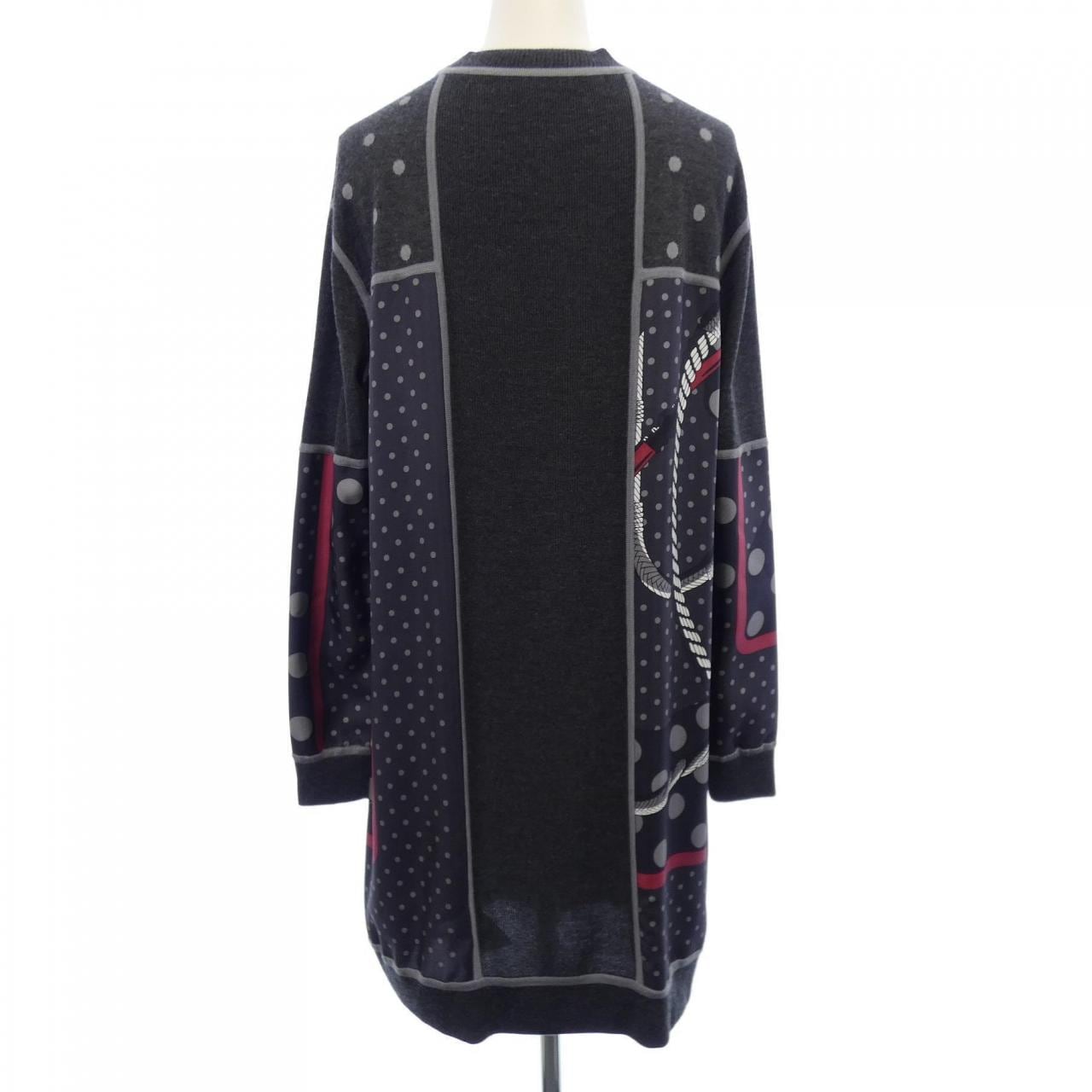 エルメス HERMES CLIL-CLAC A POIS *17-7754 ツイルレーヌ ワンピース