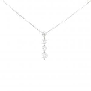 PT900/PT850 スリーストーン ダイヤモンド ネックレス 0.501CT