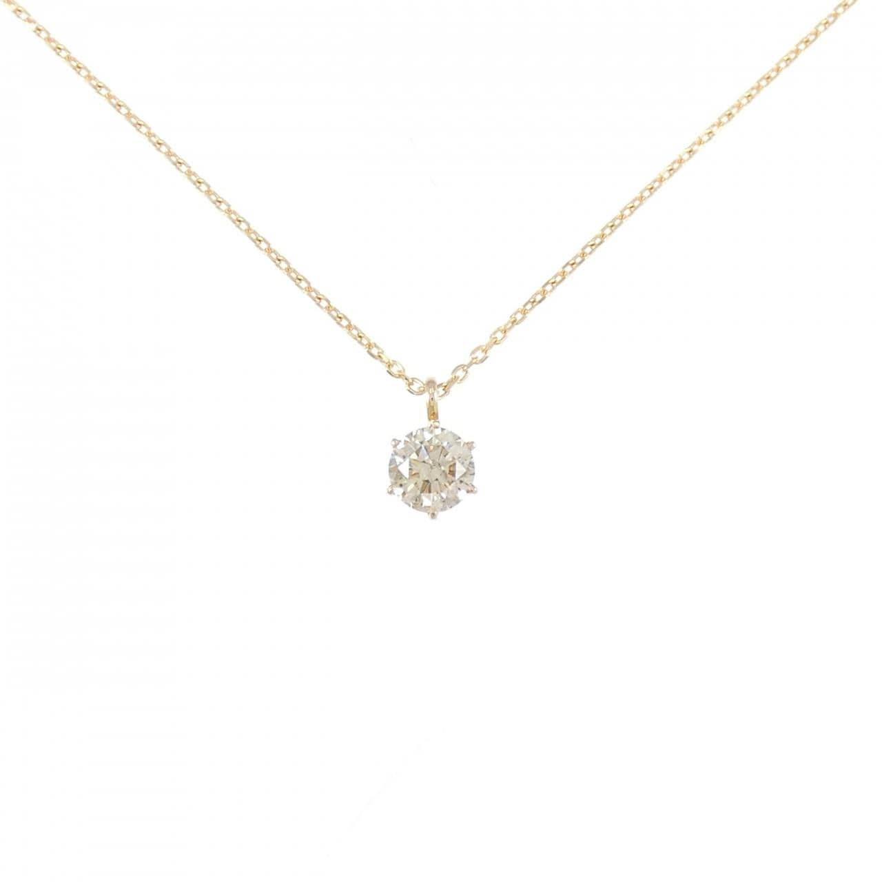 K18PG ソリティア ダイヤモンド ネックレス 0.30CT