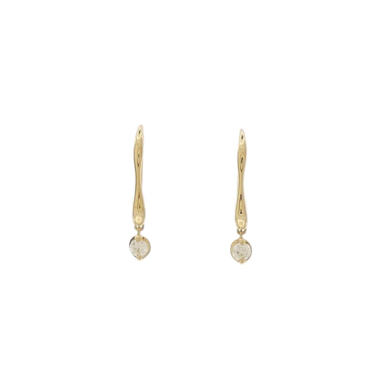 K18YG ダイヤモンド ピアス 0.12CT