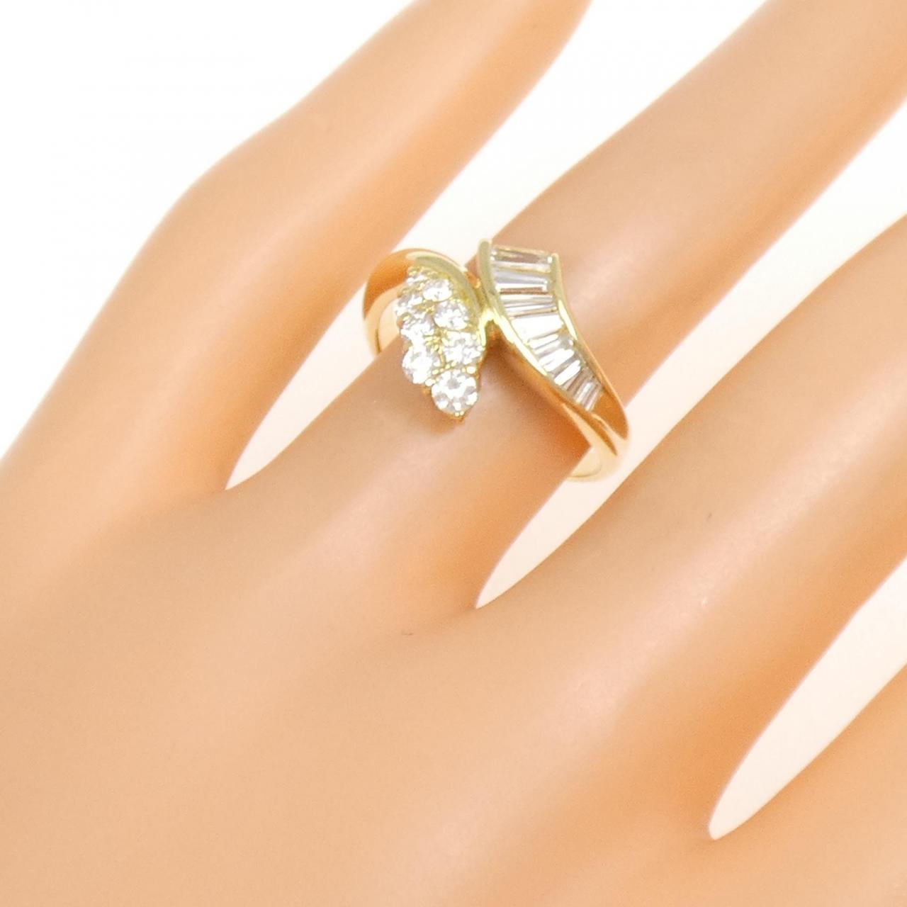 K18YG ダイヤモンド リング 0.77CT