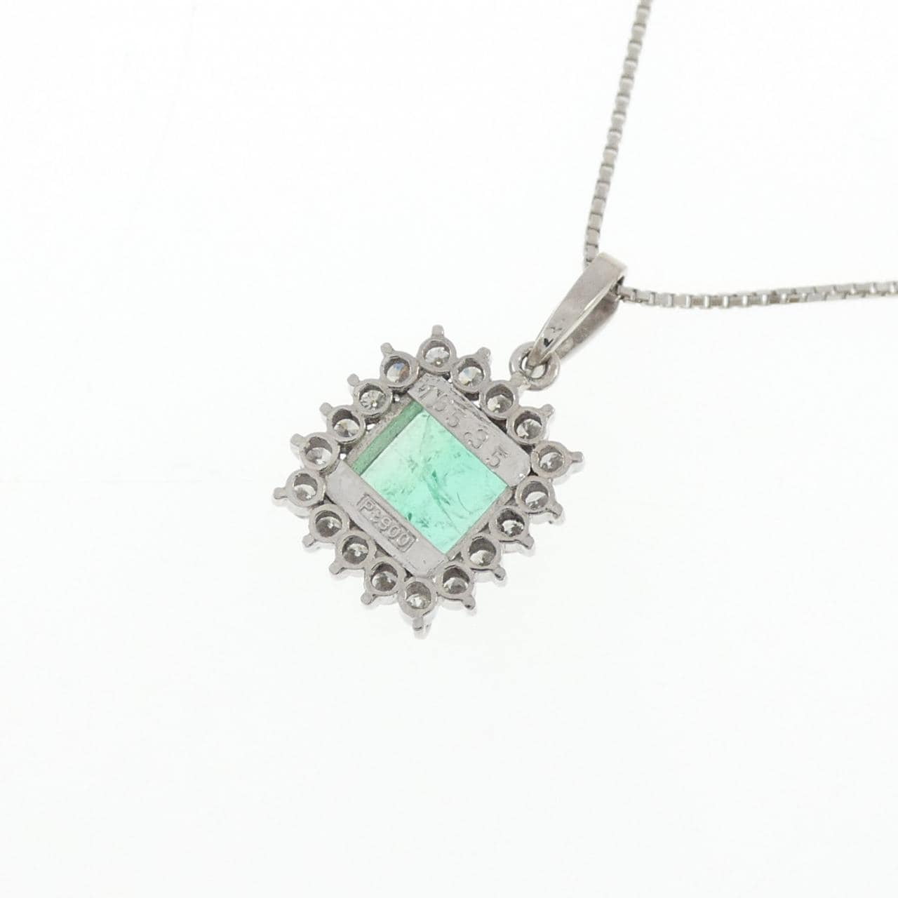 PT900/PT850 エメラルド ネックレス 1.65CT