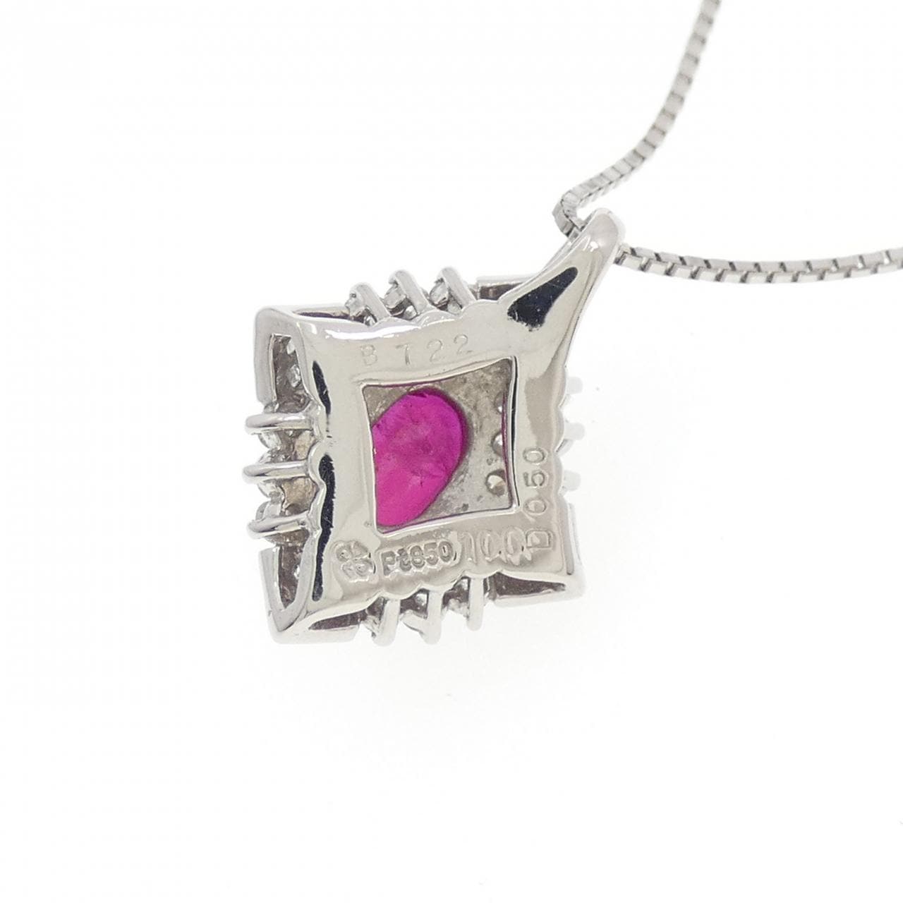 PT850 ルビー ネックレス 1.00CT