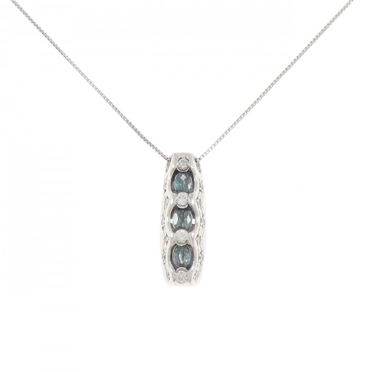 PT900/PT850 アレキサンドライト ネックレス 0.37CT