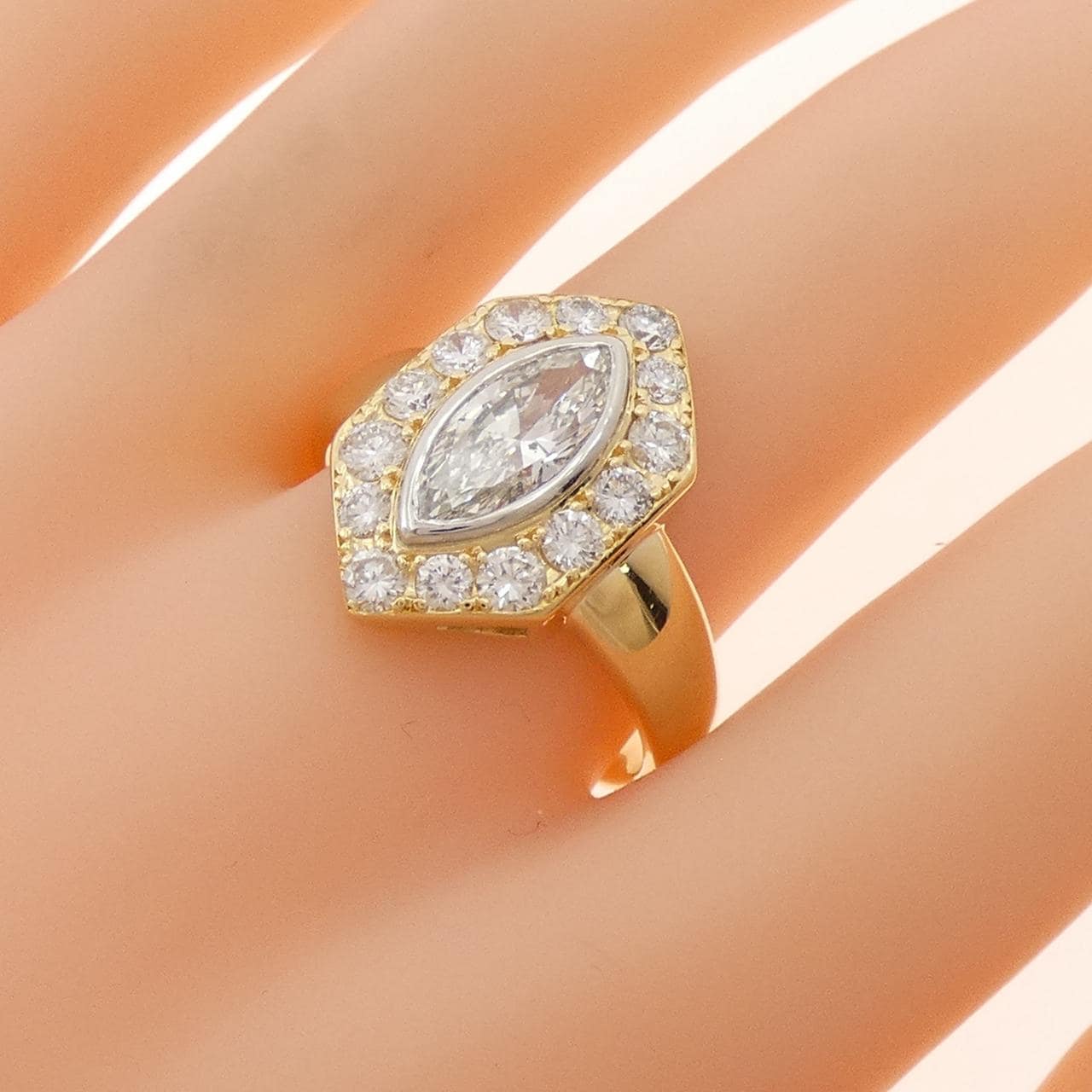 K18YG/K18WG ダイヤモンド リング 1.275CT