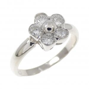 PT900 フラワー ダイヤモンド リング 0.50CT