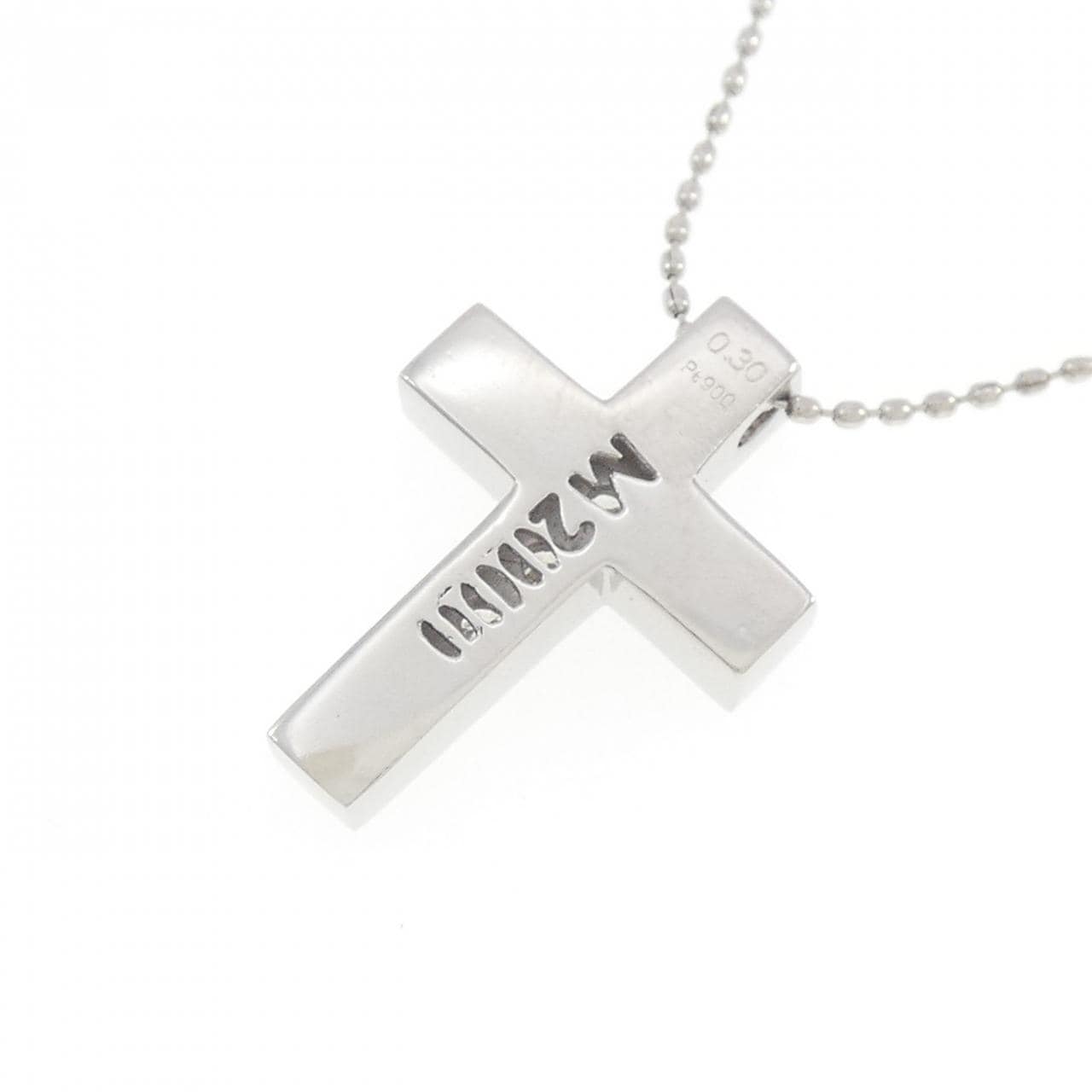 PT900/PT850 クロス ダイヤモンド ネックレス 0.30CT