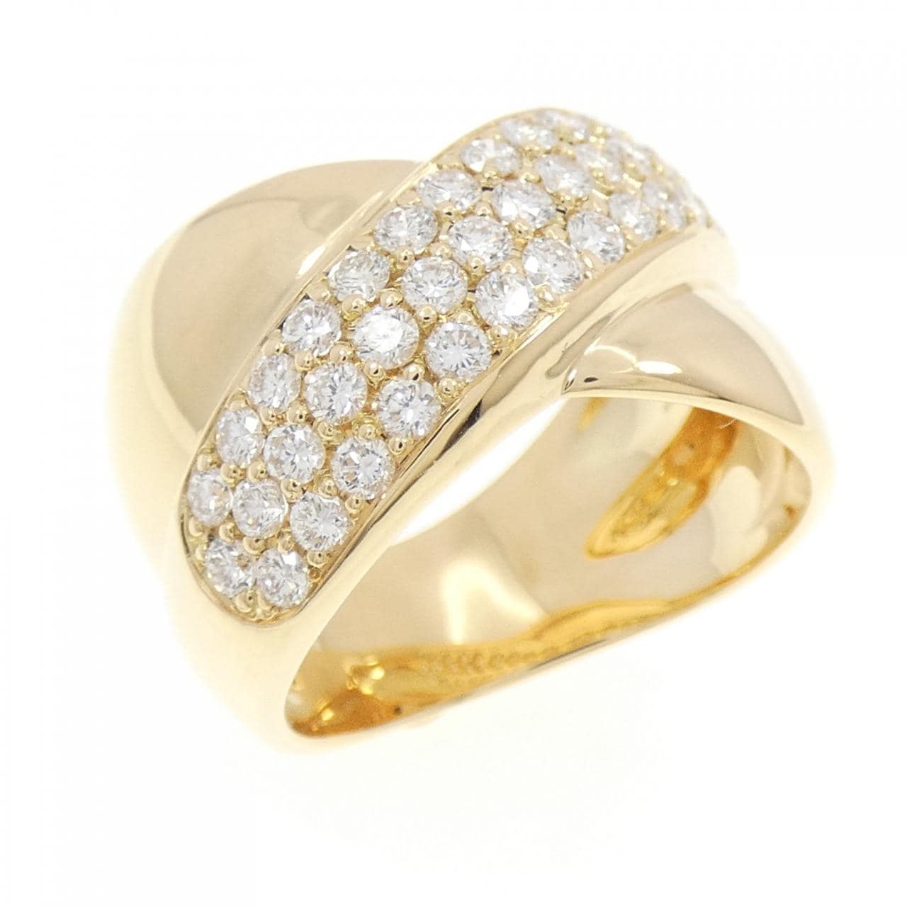 K18YG パヴェ ダイヤモンド リング 1.00CT