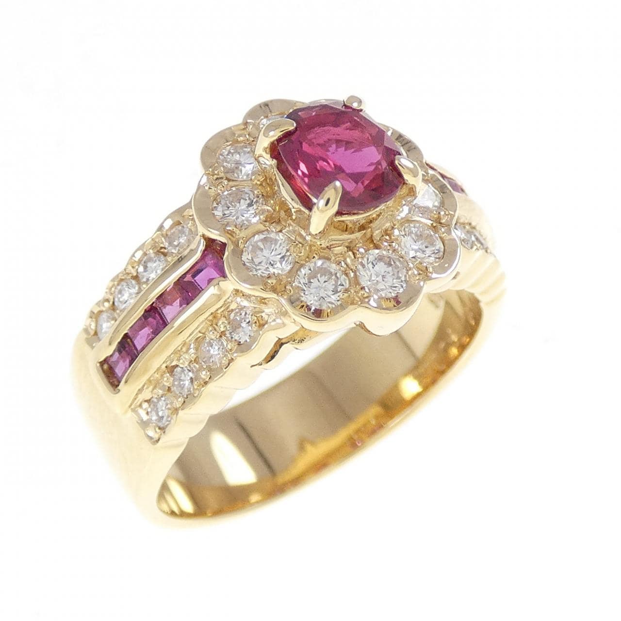 K18YG ルビー リング 0.93CT
