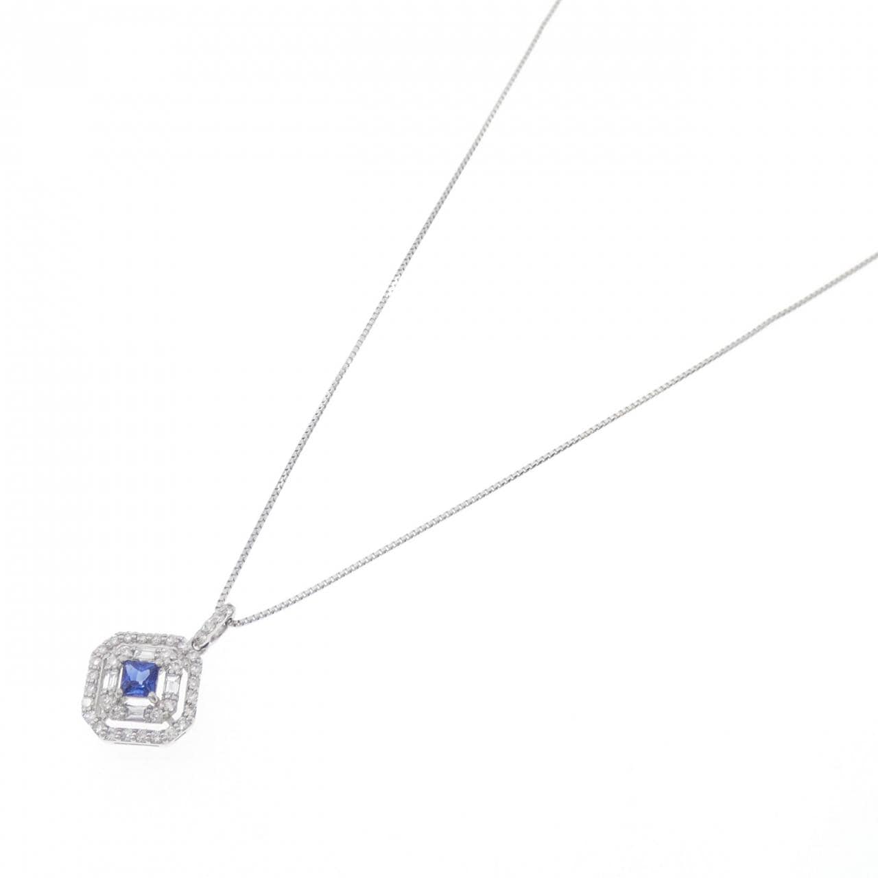 [新品] PT 蓝宝石项链 0.14CT