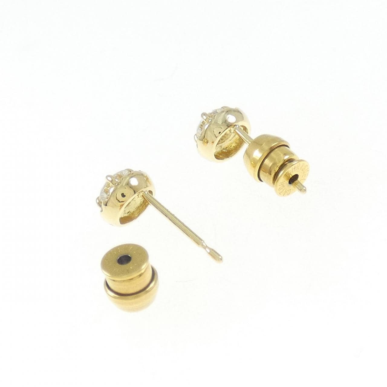 [Remake] K18YG/ST Diamond Earrings 0.243CT 0.244CT H SI1 Good