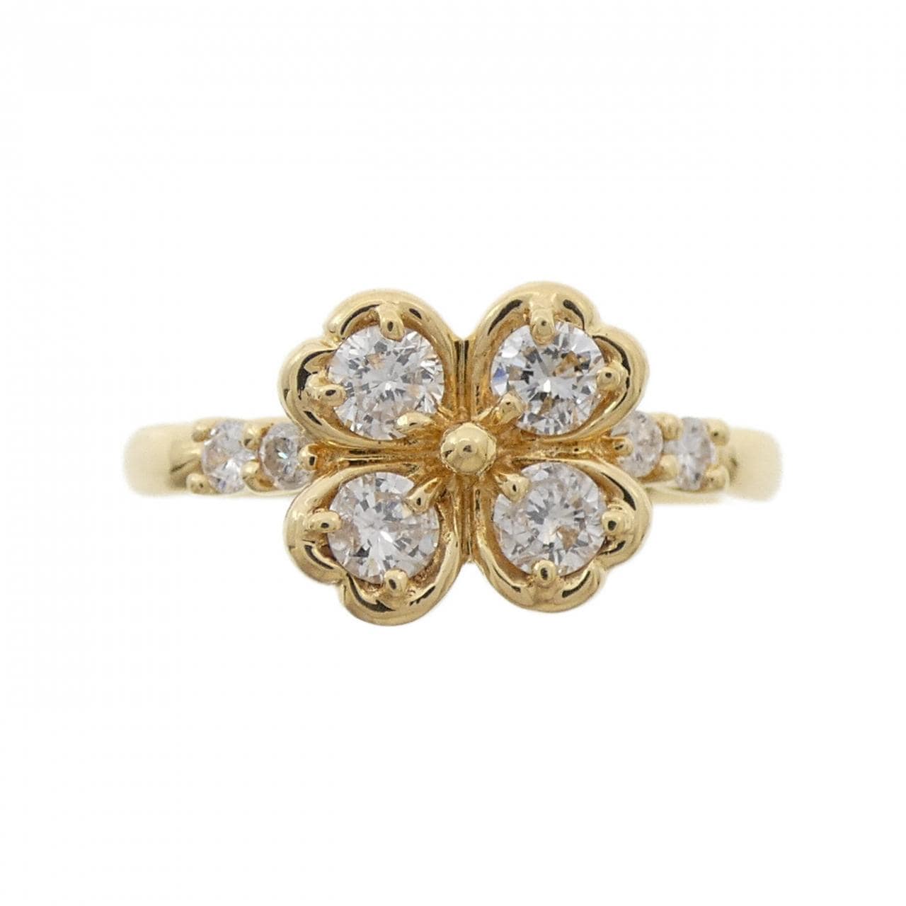 K18YG クローバー ダイヤモンド リング 0.50CT