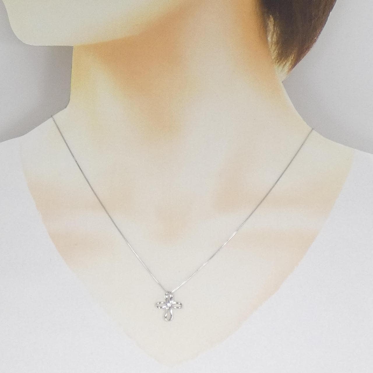 ジーエスティービー ダイヤモンド ネックレス 0.05CT