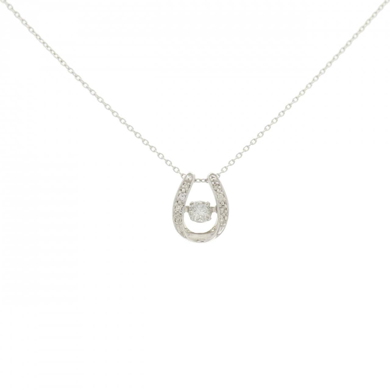 K18WG ダイヤモンド ネックレス 0.18CT