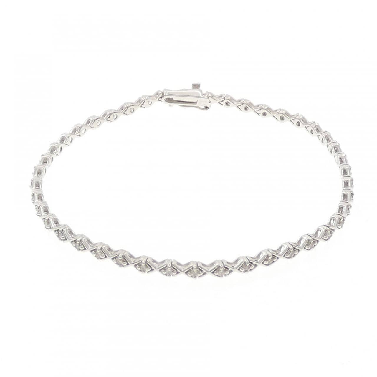 K18WG ダイヤモンド ブレスレット 0.50CT