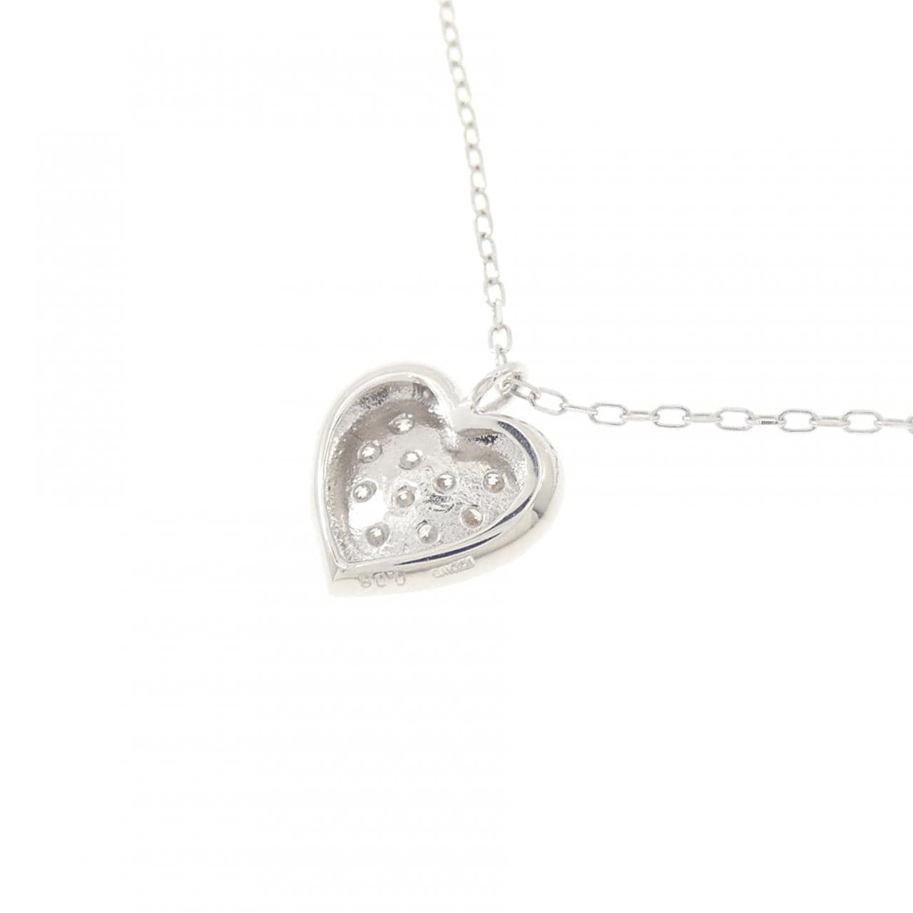 コメ兵｜K10WG ハート ダイヤモンド ネックレス 0.06CT｜ジュエリー