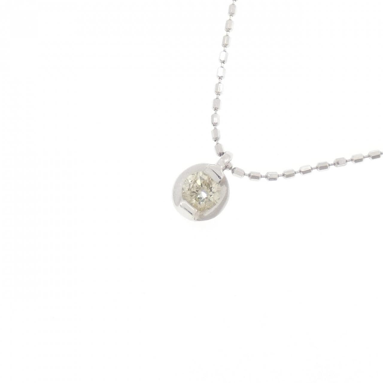K10WG ダイヤモンド ネックレス 0.10CT