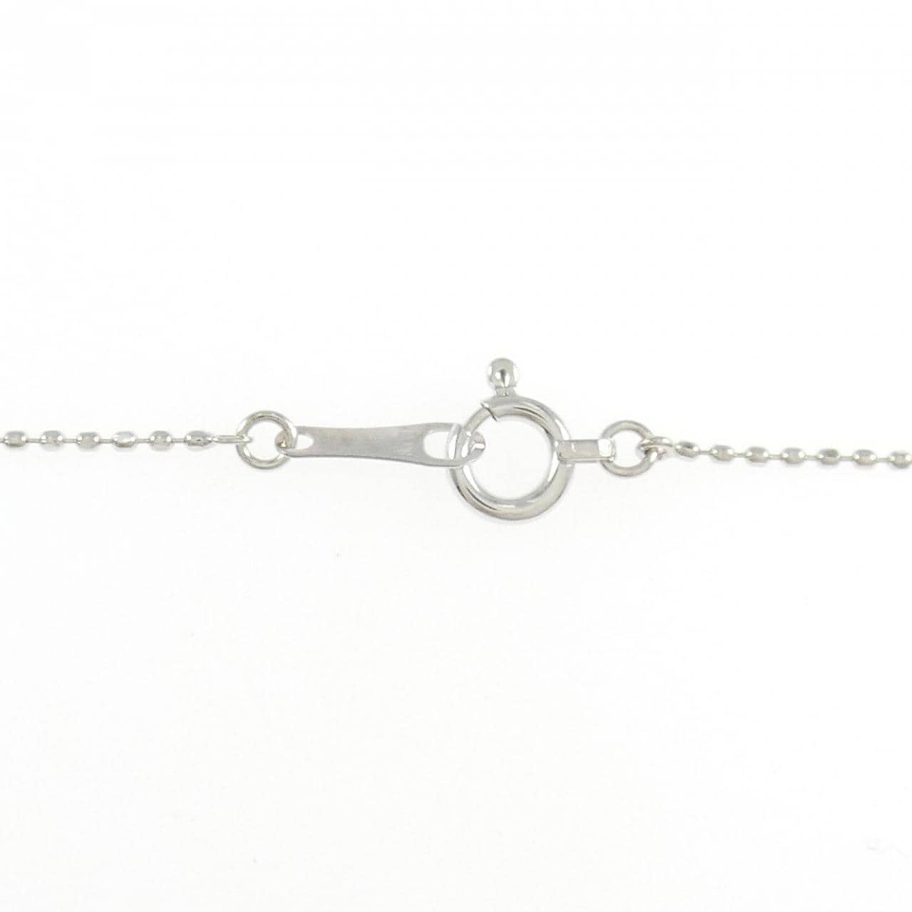 K18WG フラワー サファイヤ ネックレス