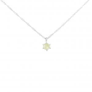K18WG ソリティア ダイヤモンド ネックレス 0.1CT