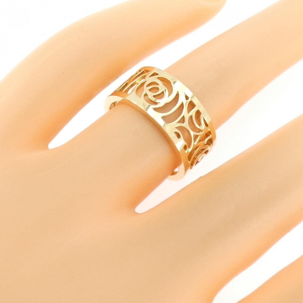 シャネル カメリア ミディアム リング