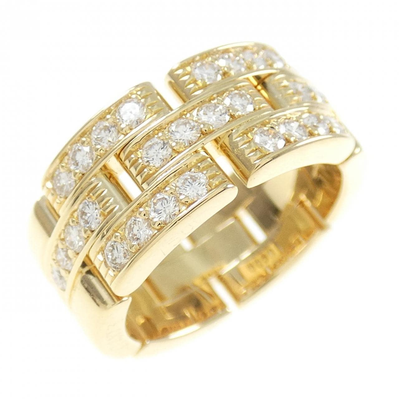 Cartier Maillon panthère half diamond ring