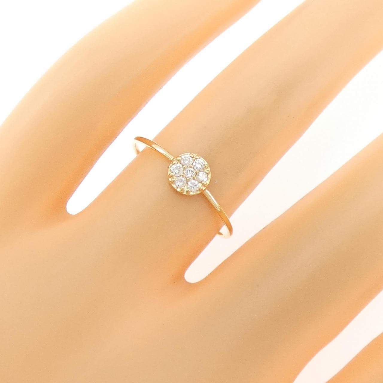 【リメイク】K18YG ダイヤモンド リング 0.10CT