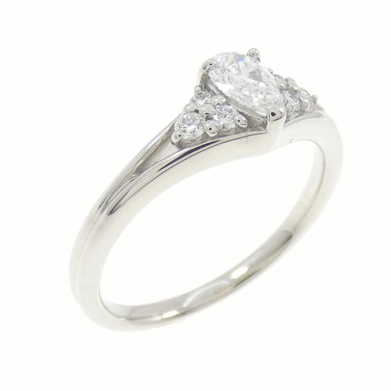 PT ダイヤモンド リング 0.30CT D VVS1 ペアシェイプ