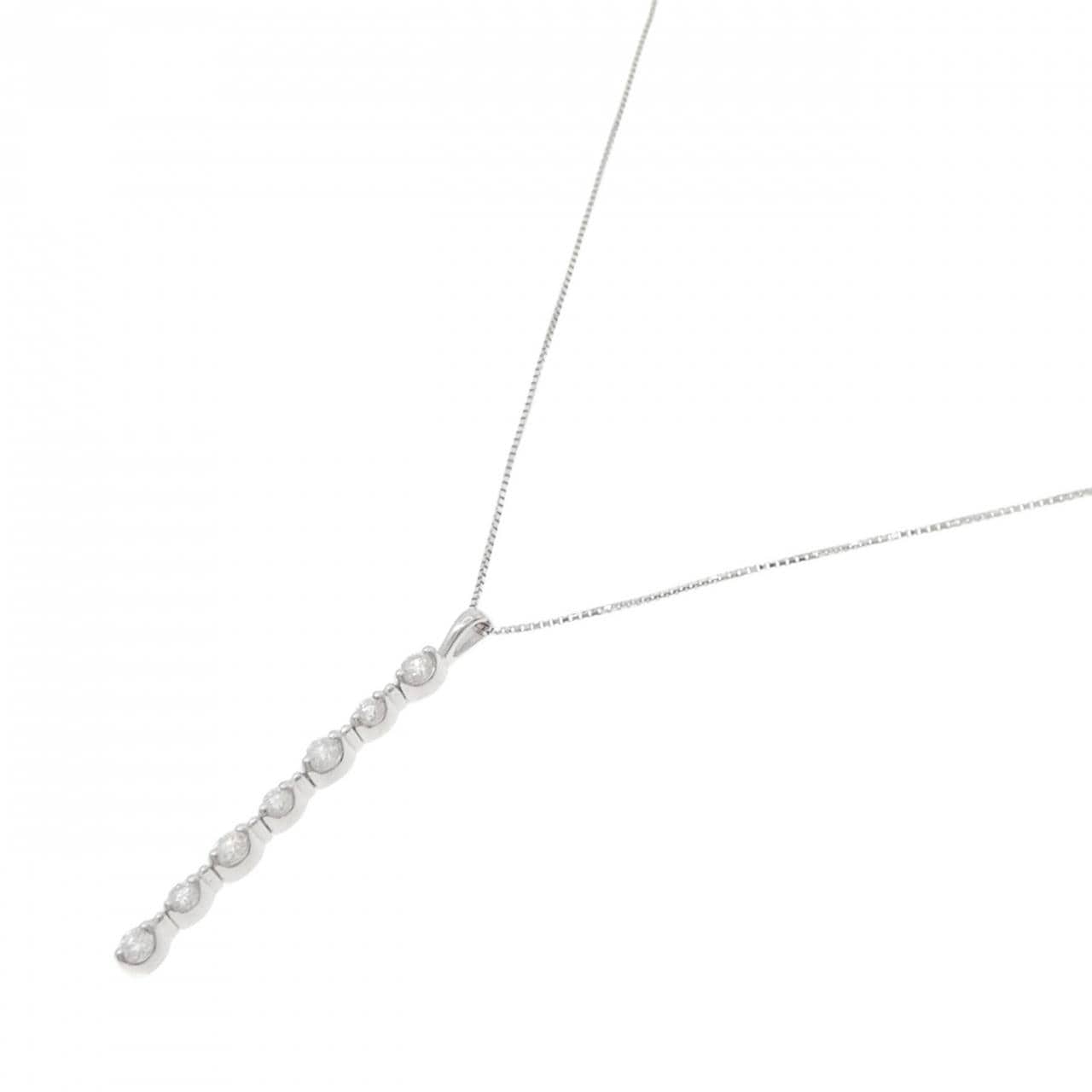 K18WG ダイヤモンド ネックレス 0.50CT