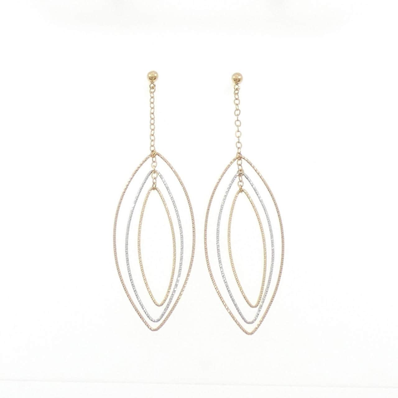 K18スリーカラー ピアス