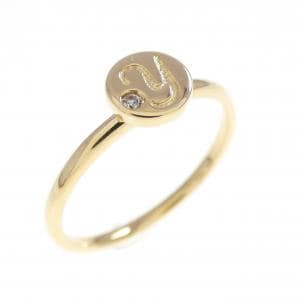 K18YG イニシャルY ダイヤモンド リング