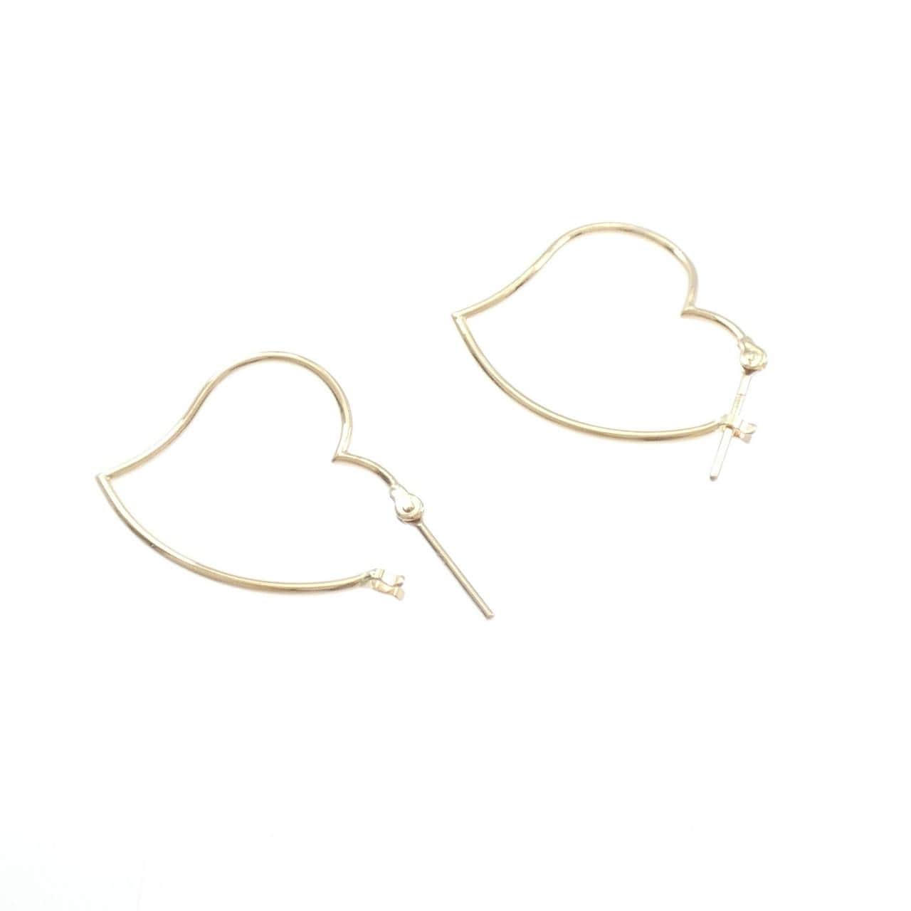 K18PG ハート ピアス