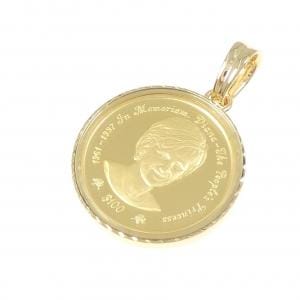 K18YG(枠) コイン ペンダント