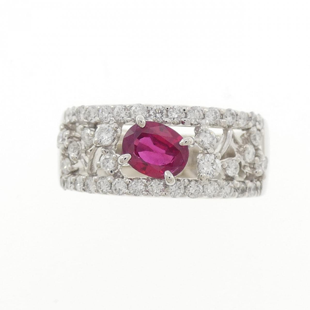PT900 ルビー リング 0.70CT