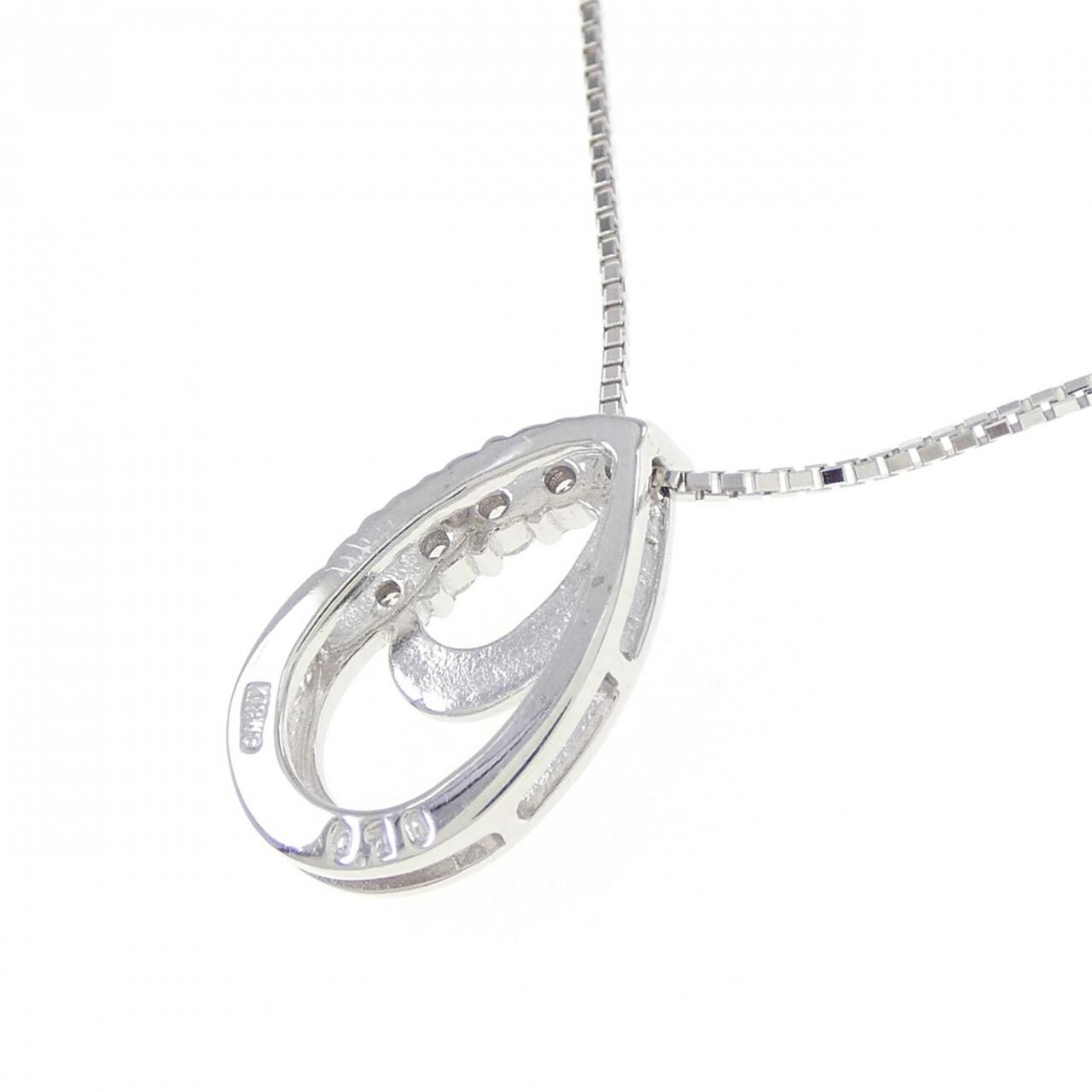K18WG ダイヤモンド ネックレス 0.10CT