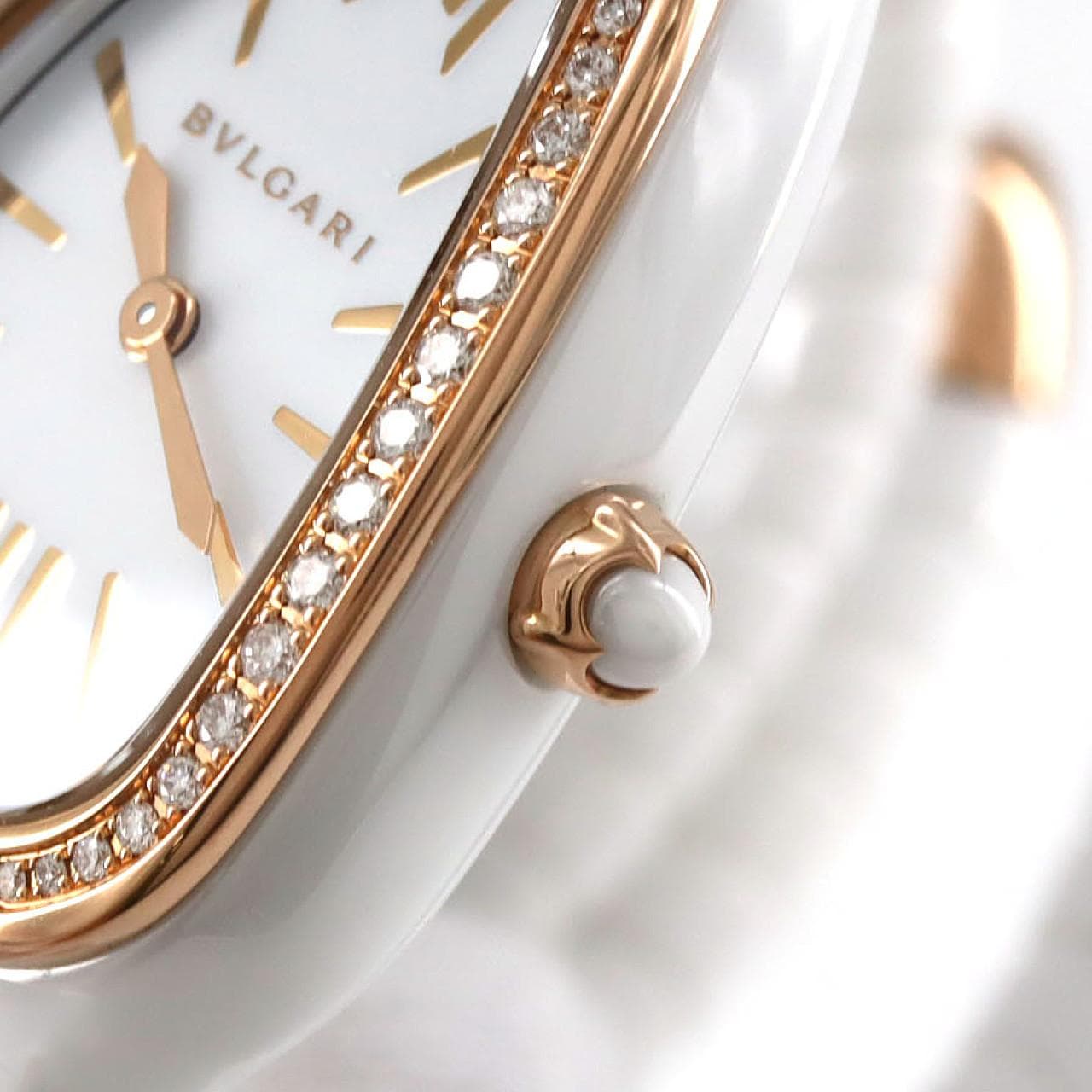 ブルガリ セルペンティスピガ セラミックxPG/D Sサイズ SPC35WG/102886 セラミックxPG クォーツ