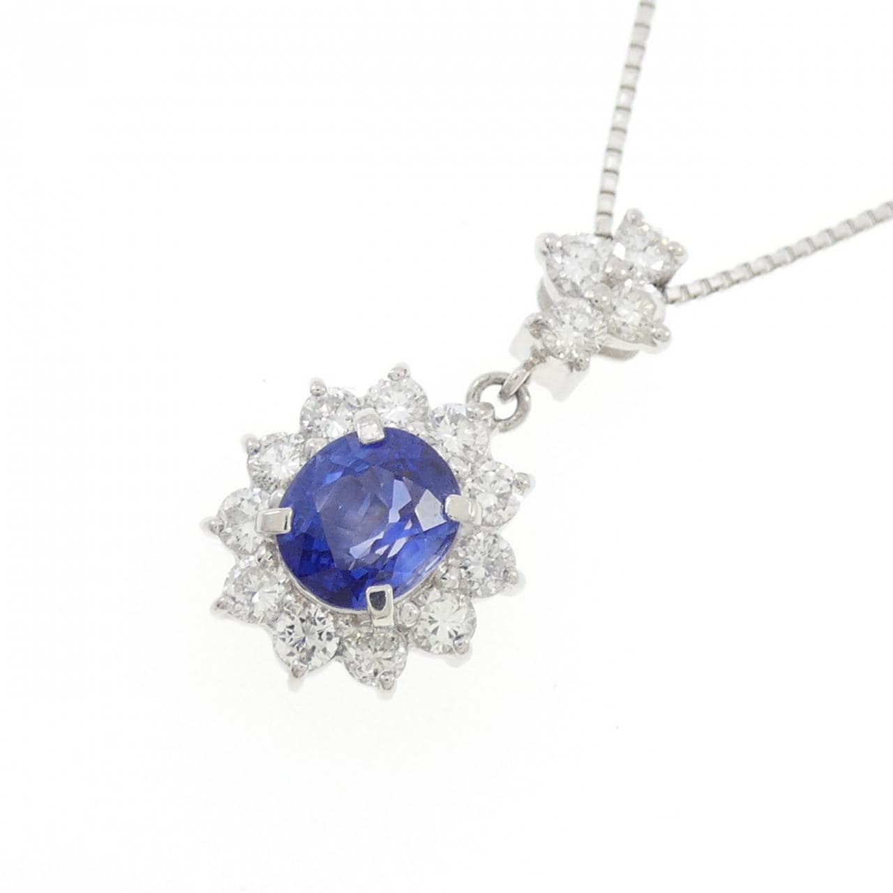 PT900/PT850 サファイヤ ネックレス 0.98CT