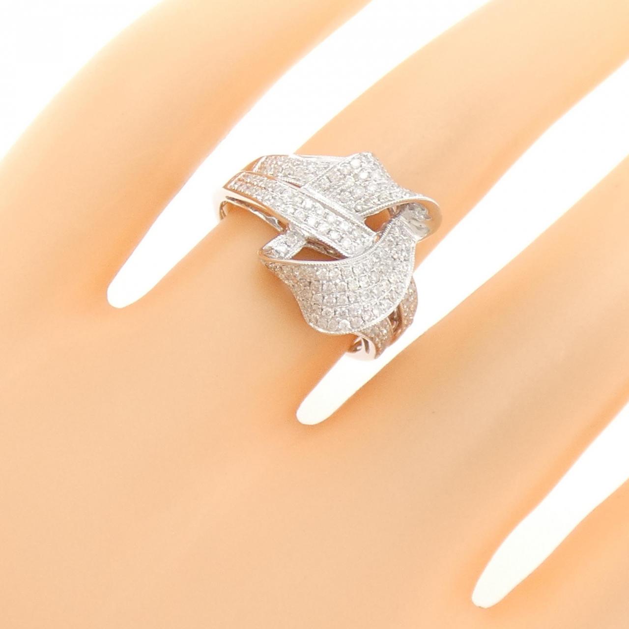 K18WG ダイヤモンド リング 0.50CT