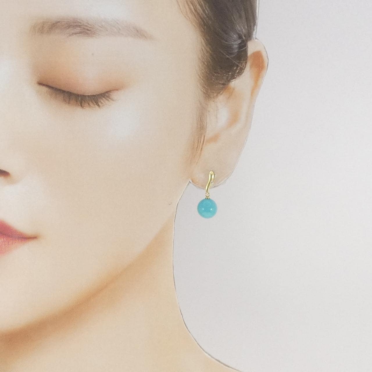 K18YG ターコイズ ピアス