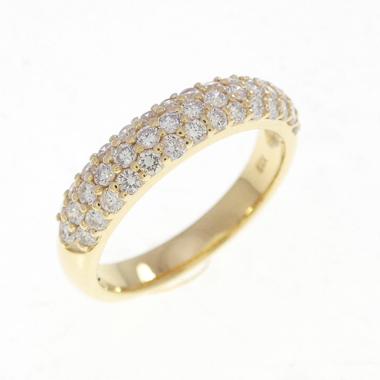 K18YG パヴェ ダイヤモンド リング 0.50CT