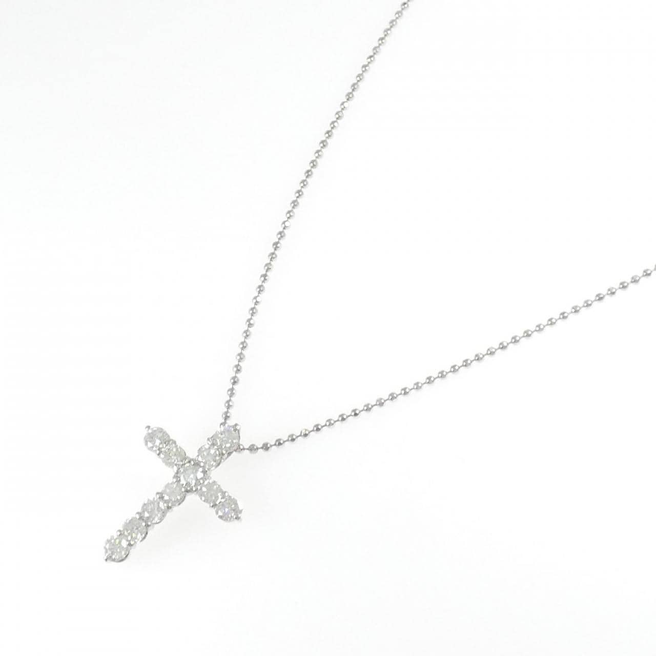 PT900/PT850 クロス ダイヤモンド ネックレス 2.00CT