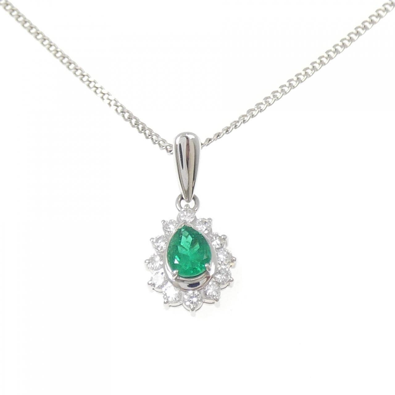PT900/PT850 エメラルド ネックレス 0.31CT