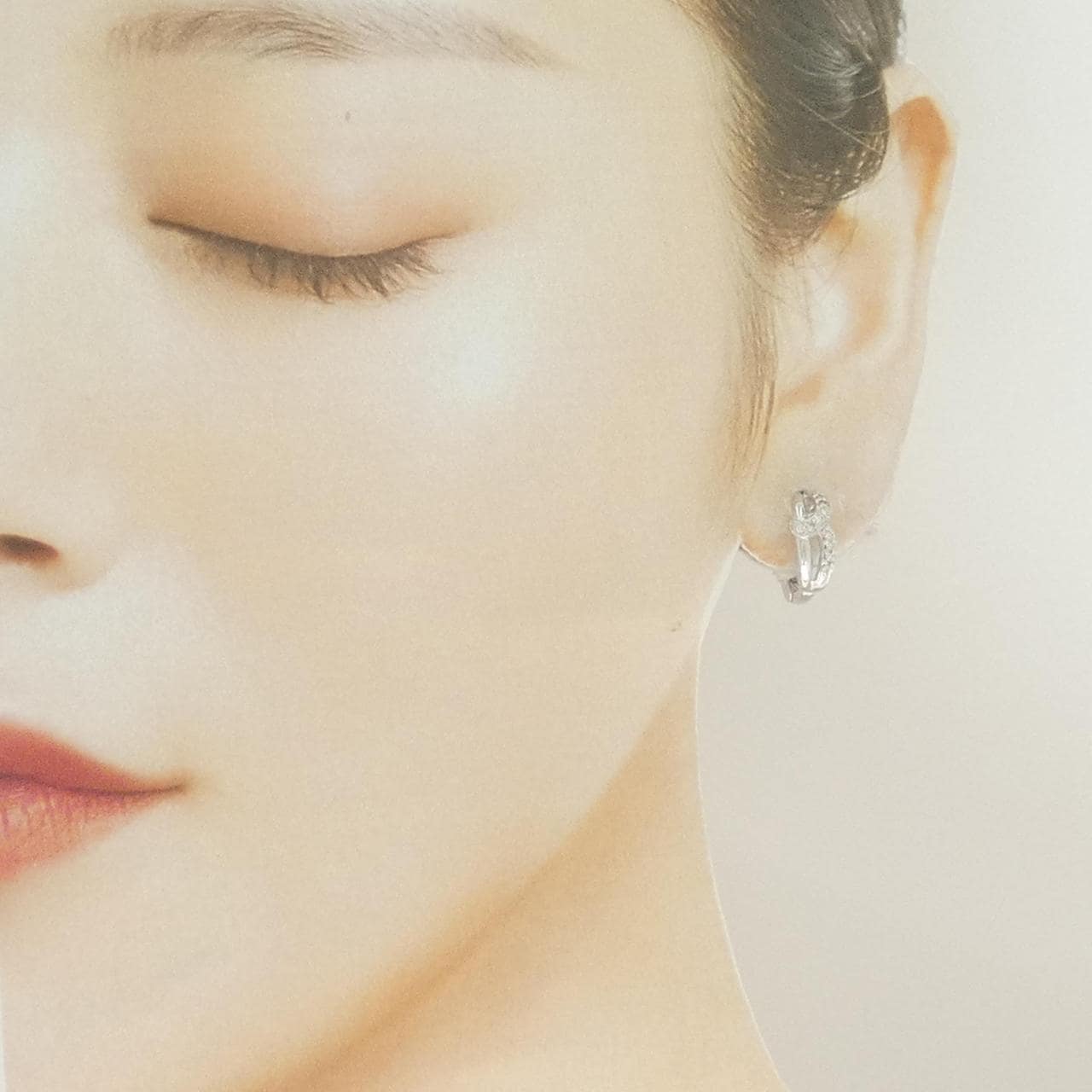 K14WG ダイヤモンド イヤリング 0.22CT