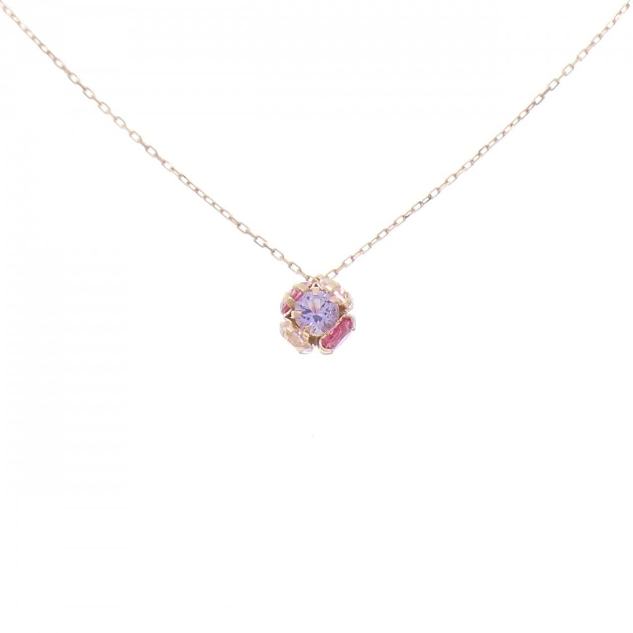 K10PG ガラス ネックレス