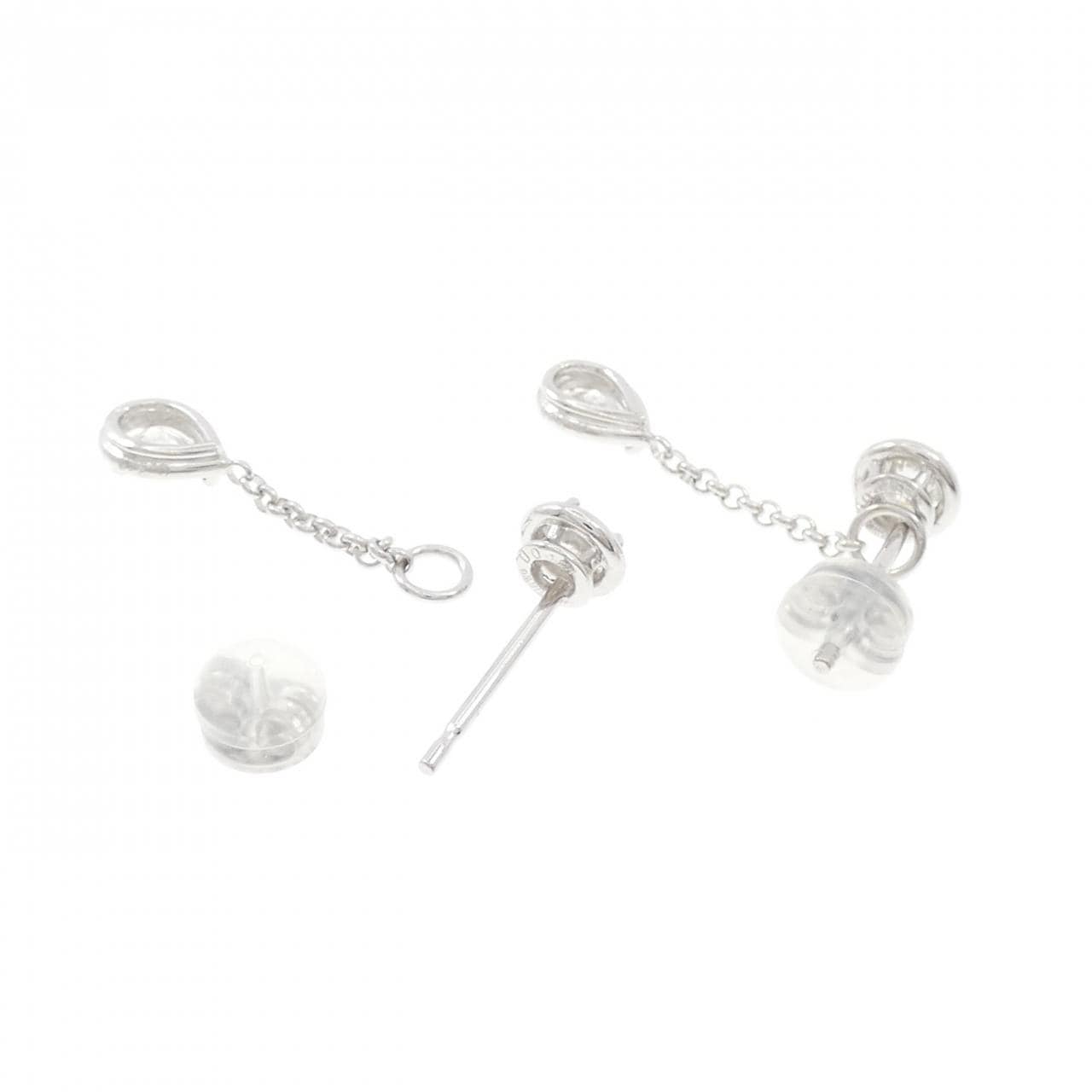 K18WG/K14WG 2WAY ダイヤモンド ピアス 0.854CT
