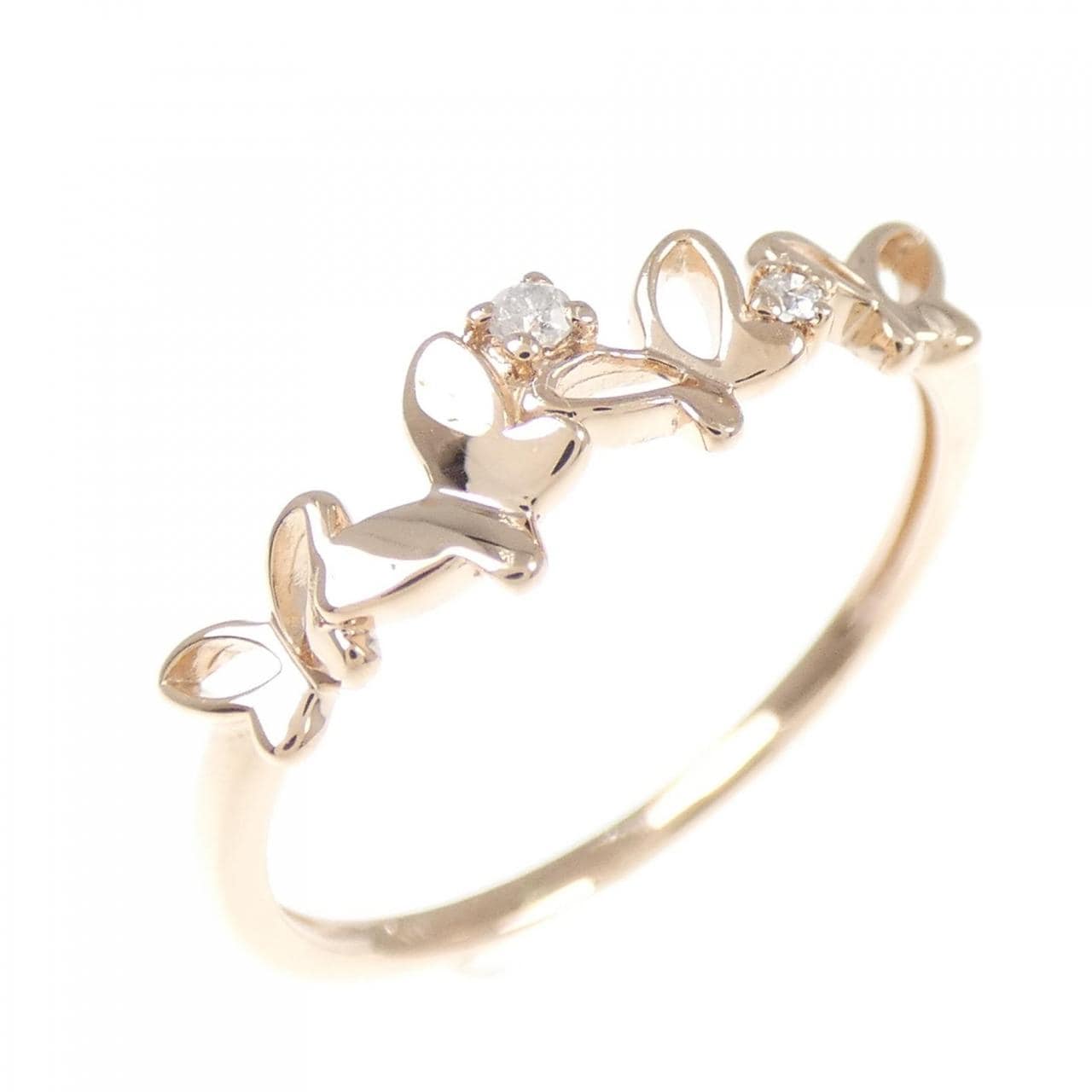 K10PG バタフライ ダイヤモンド リング